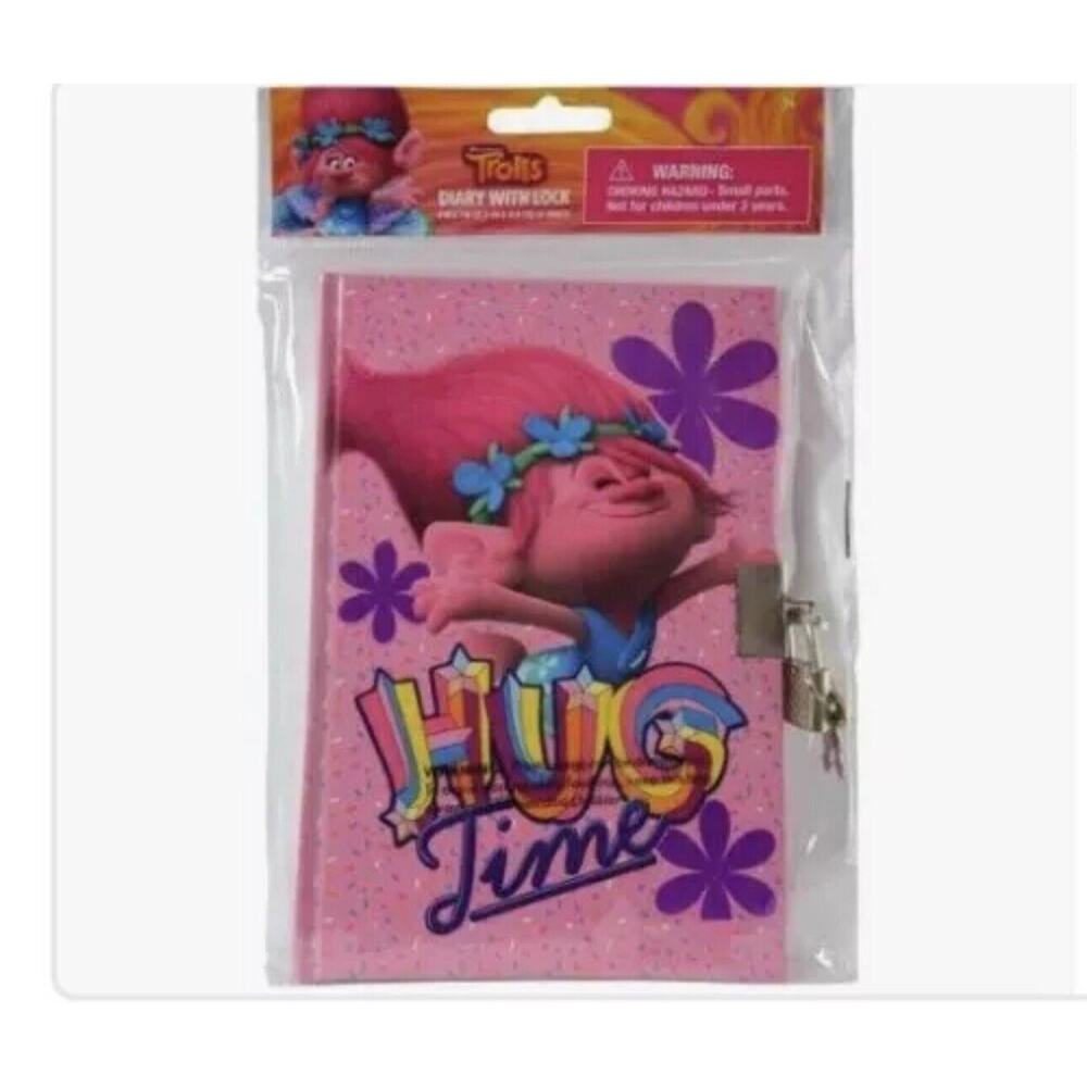 Trolls Hug Time‎ Hardcover Journal Diary With Lock Padlock 50 Pages 5” X 7”